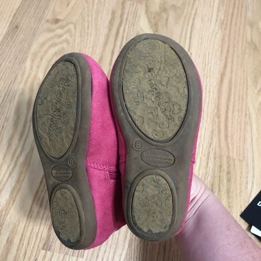Jumping Beans Side Zipper Pink Boots Sz 8 Toddler Girls Ankle